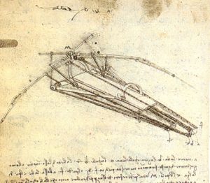 One of Leonardo's Designs for Fligh