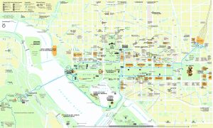 Map of the main tourist sites near the National Mall