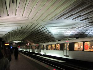 The D.C. Subway system from underground.